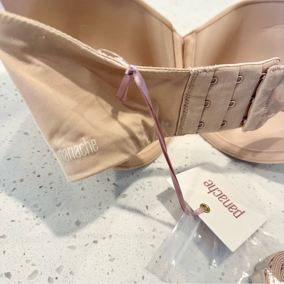 NWT Panache Seamless Porcelain Elan Strapless Bra in Nude - Size: 32G - Picture 5 of 13